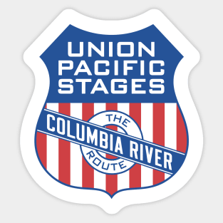 Union Pacific Vintage Columbia River Bus Route Sticker